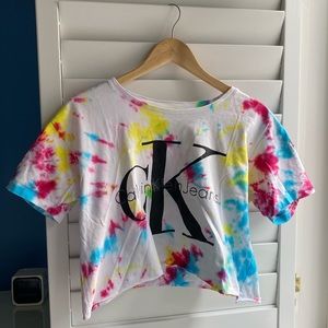 Calvin Klein tie dye crop T-Shirt